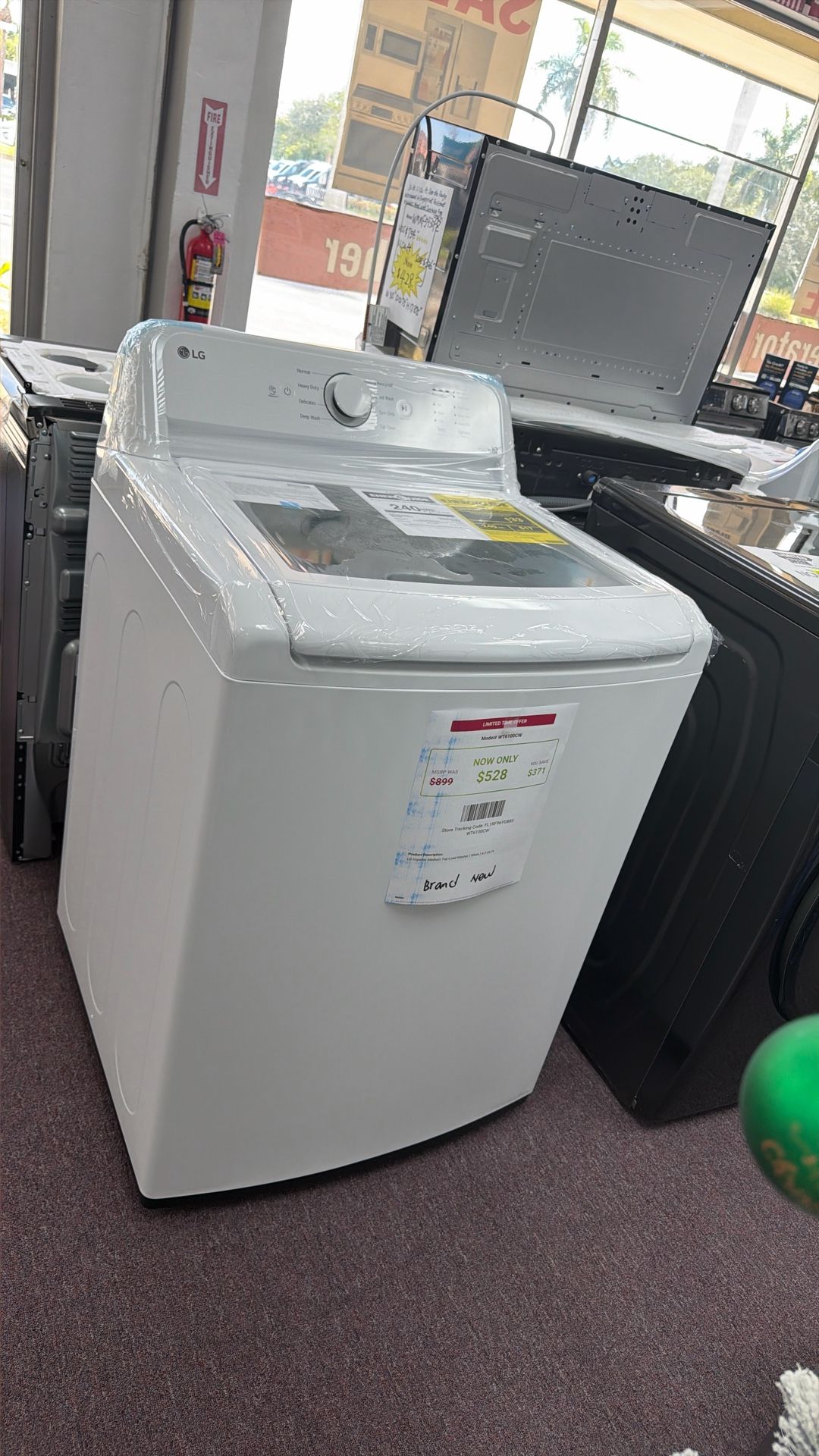 Washer Top Load New 1 Year Warranty