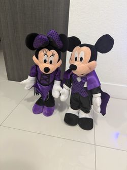 Mickey & Minnie Halloween Vampire & Witch life size Figurines