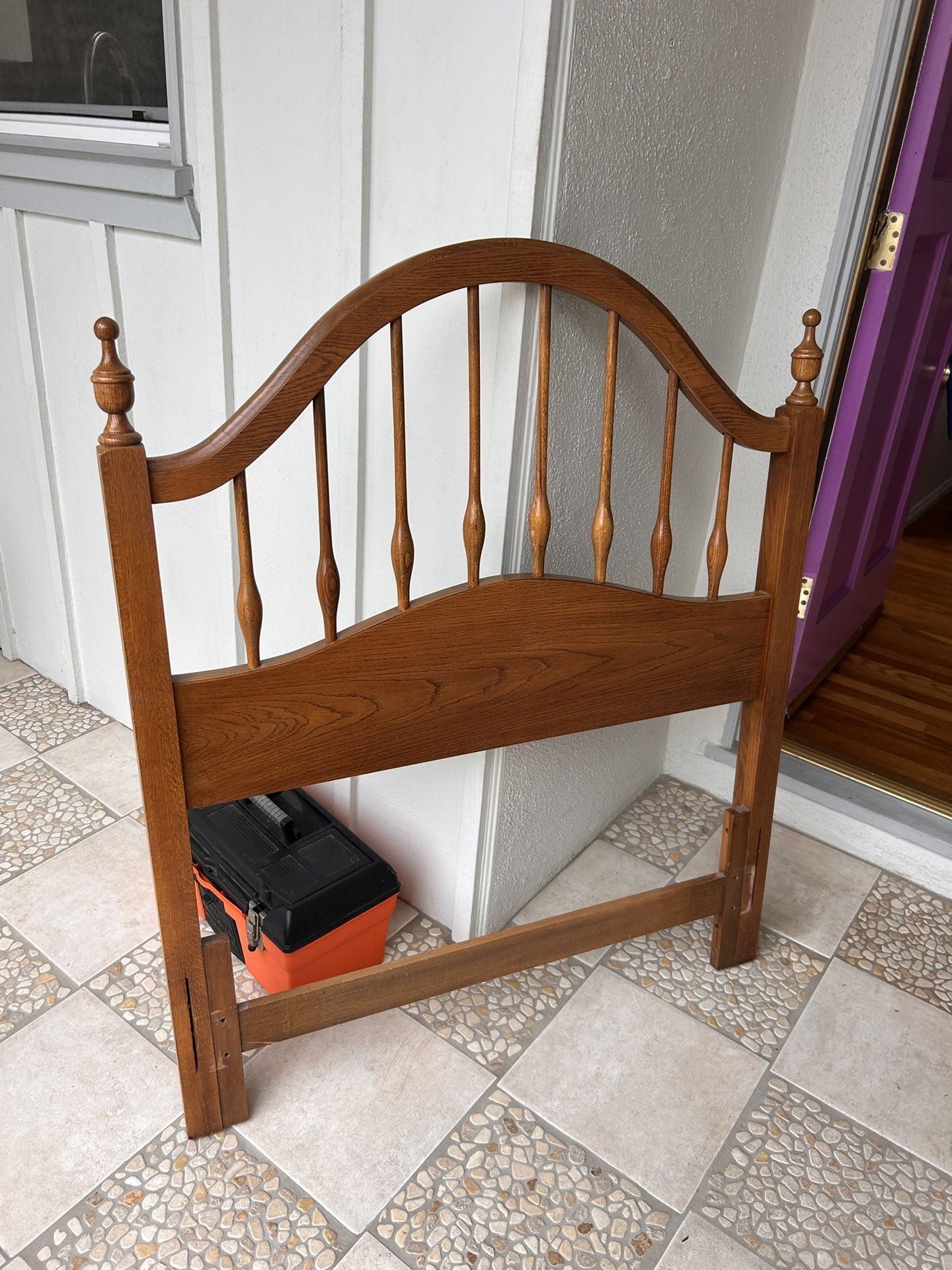 Vintage Ethan Allen Country Craftsman French Provincial twin headboard.