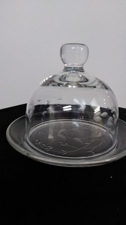 Vintage Crystal Dome Covered Dish