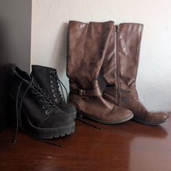 2 Pairs Of Boots 
