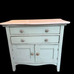 Antique Wash Cabinet Restored Cottage Shabby Chic