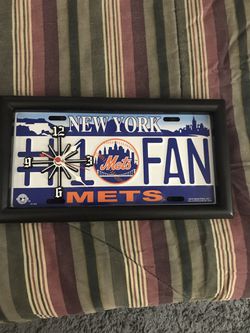 Mets License plate clock