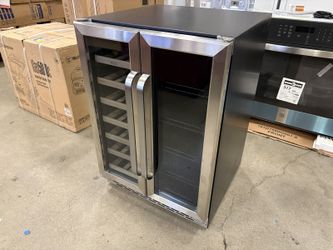 TCL Stainless Steel Dual Zone Double Door Wine Cooler
