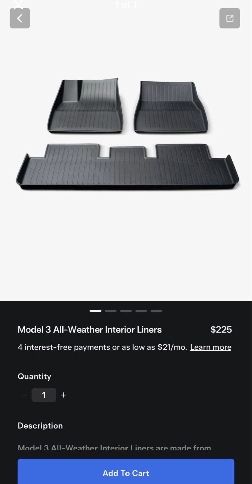 Tesla model 3 all weather mts