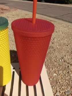 Starbucks Red Studded Tumbler with Straw