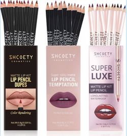 Matte Lip Liner Set, 36 Pieces Waterproof Lip Pencils,Assorted Colors