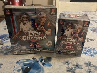 2025 Topps Chrome NFL Trading Cards Bundle