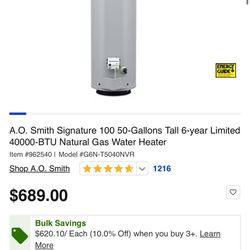 Water Heater 50 Gallons  Or Trade
