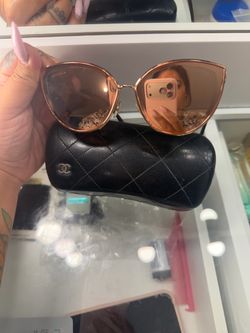 Chanel Rose gold cat eye sunglasses
