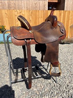 15” About the Horse/Black Rhino Barrel Saddle