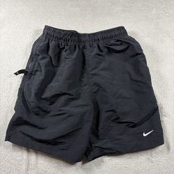 Nike Air Shorts Nylon Women’s Size XXS Black Gym Workout Running Swoosh #3617