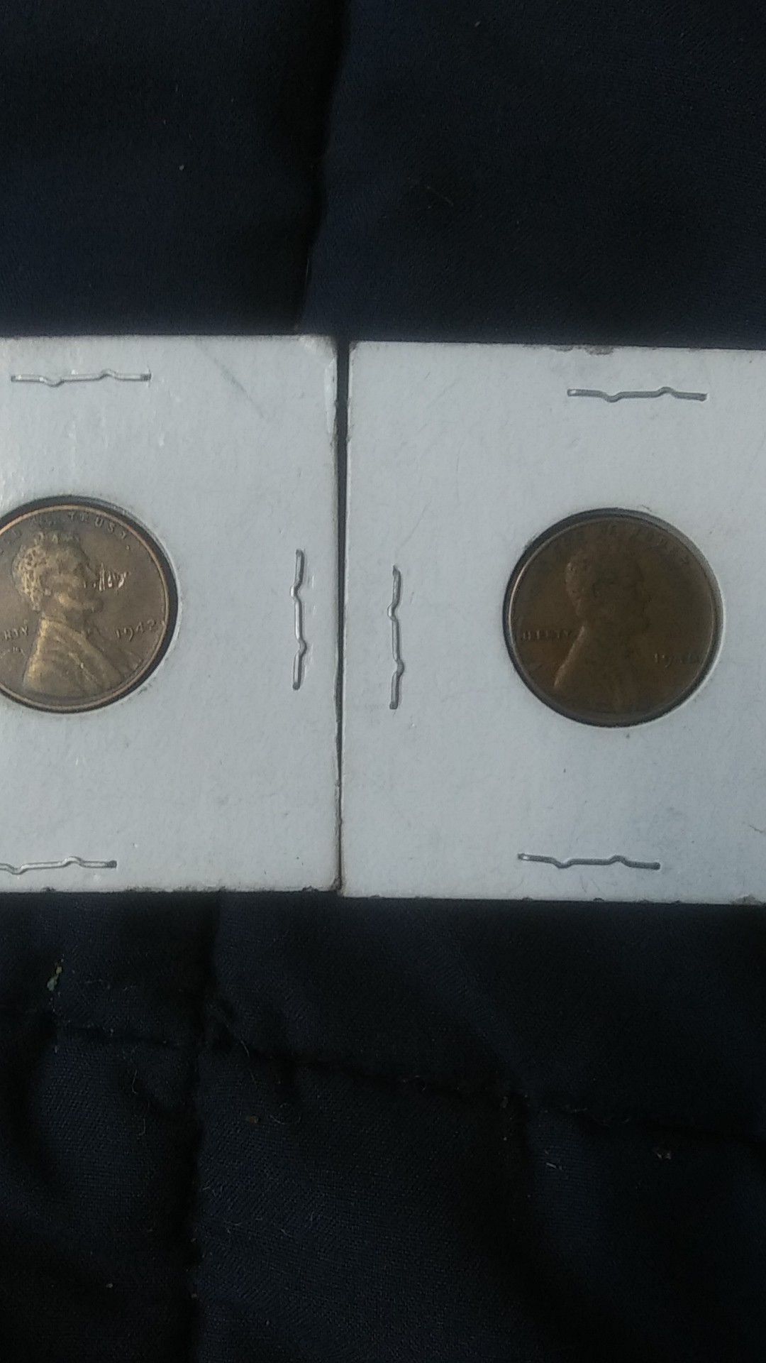 1942 Lincoln wheat penny no mint mark 1946 Lincoln wheat penny no mint mark