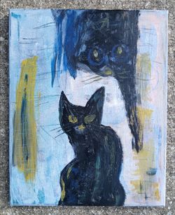 Original Abstract Painting 20" x 16" Acrylic on Canvas Frame *40.00 Firm*