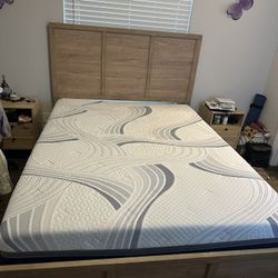 Novafoam Serta Queen bed and City Furniture frame