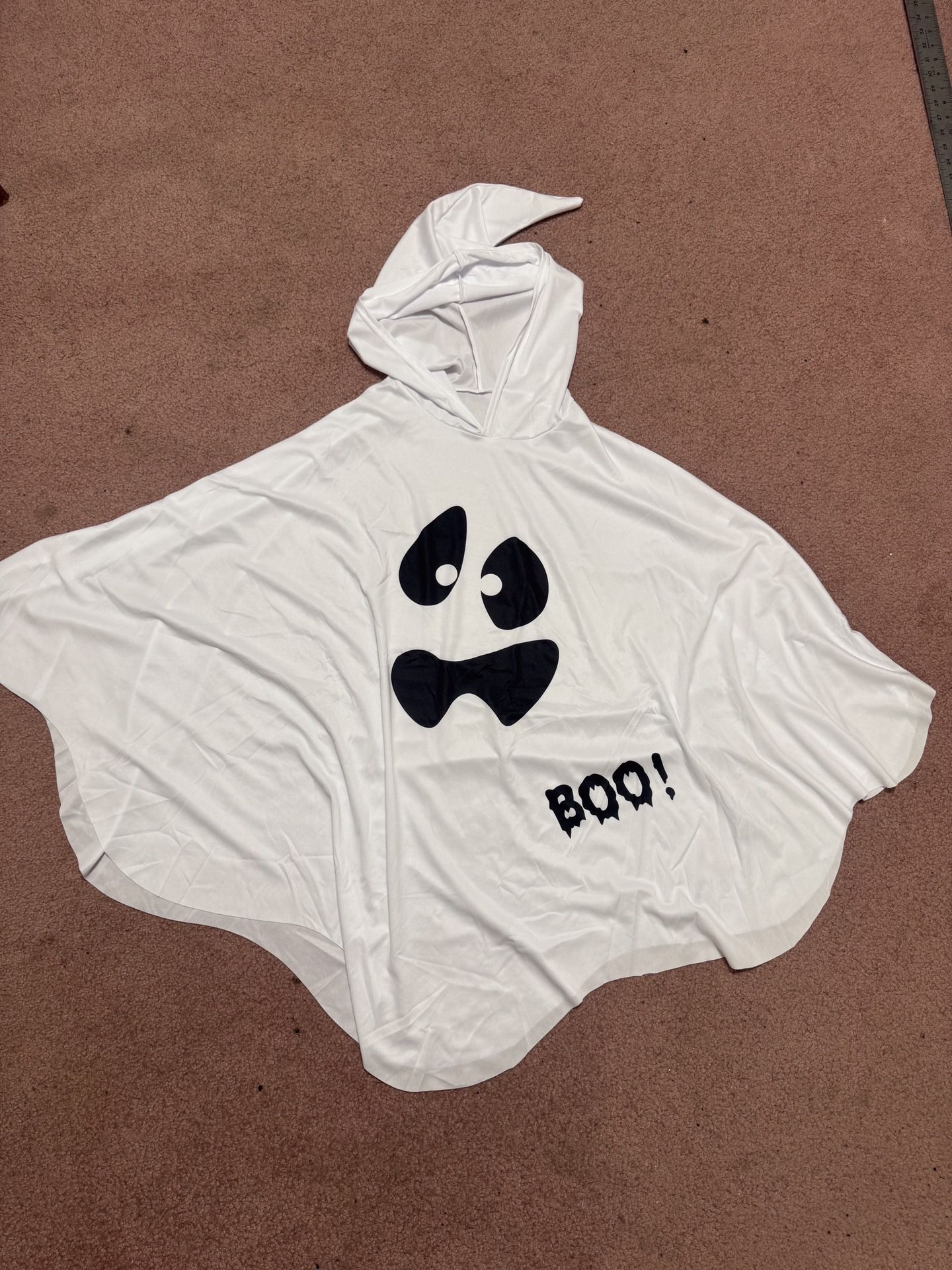 New ghost hoodie top shirt cloak cape goth costume poncho dress