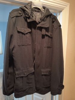 Peacoat W/ Removable Hood