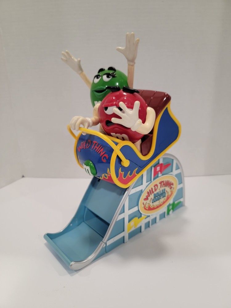 Vintage M&M’s Wild Thing Roller Coaster Candy Dispenser Red & Green