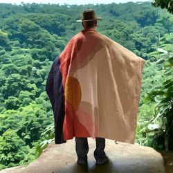 Sun Rising Hand woven blanket from Oaxaca, Mexico