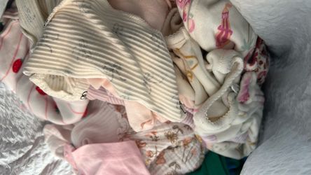 Bag of 0-3 month girl clothes