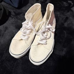 womens 8.5 beige/yellow vans