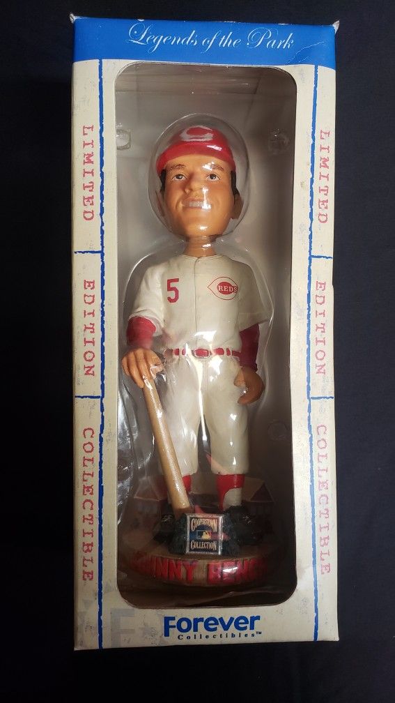 JOHNNY BENCH COOPERSTOWN COLLECTION LIMITED EDITION BOBBLEHEAD CINCINNATI REDS MINT IN BOX