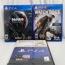 PS4 lot of 3 watch dogs mass effect titanfall 2