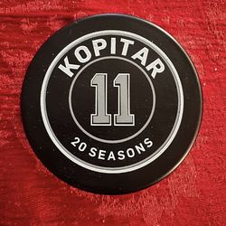 LA KINGS ANZE KOPITAR LEGACY NIGHT  CEREMONY USED FOAM PUCK 4/2/26