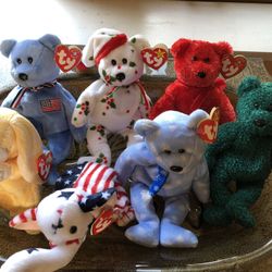 7 RETIRED BEANIE BABIES~$10 EACH!