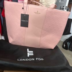 London Fog Collection Pink Tote Bag