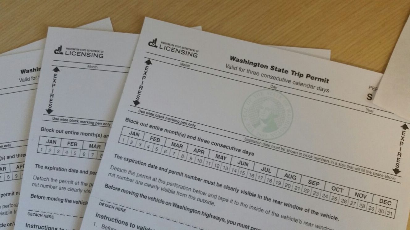 Washington state trip permits.