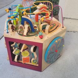 (USED) Awesome Wooden Multi Activity Cube For Toddlers