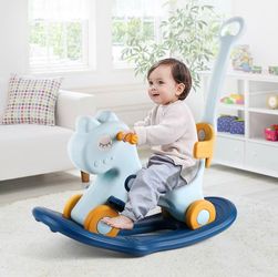 Rocking Horse for Toddlers 1-3 Years,4 in 1 Design,Green