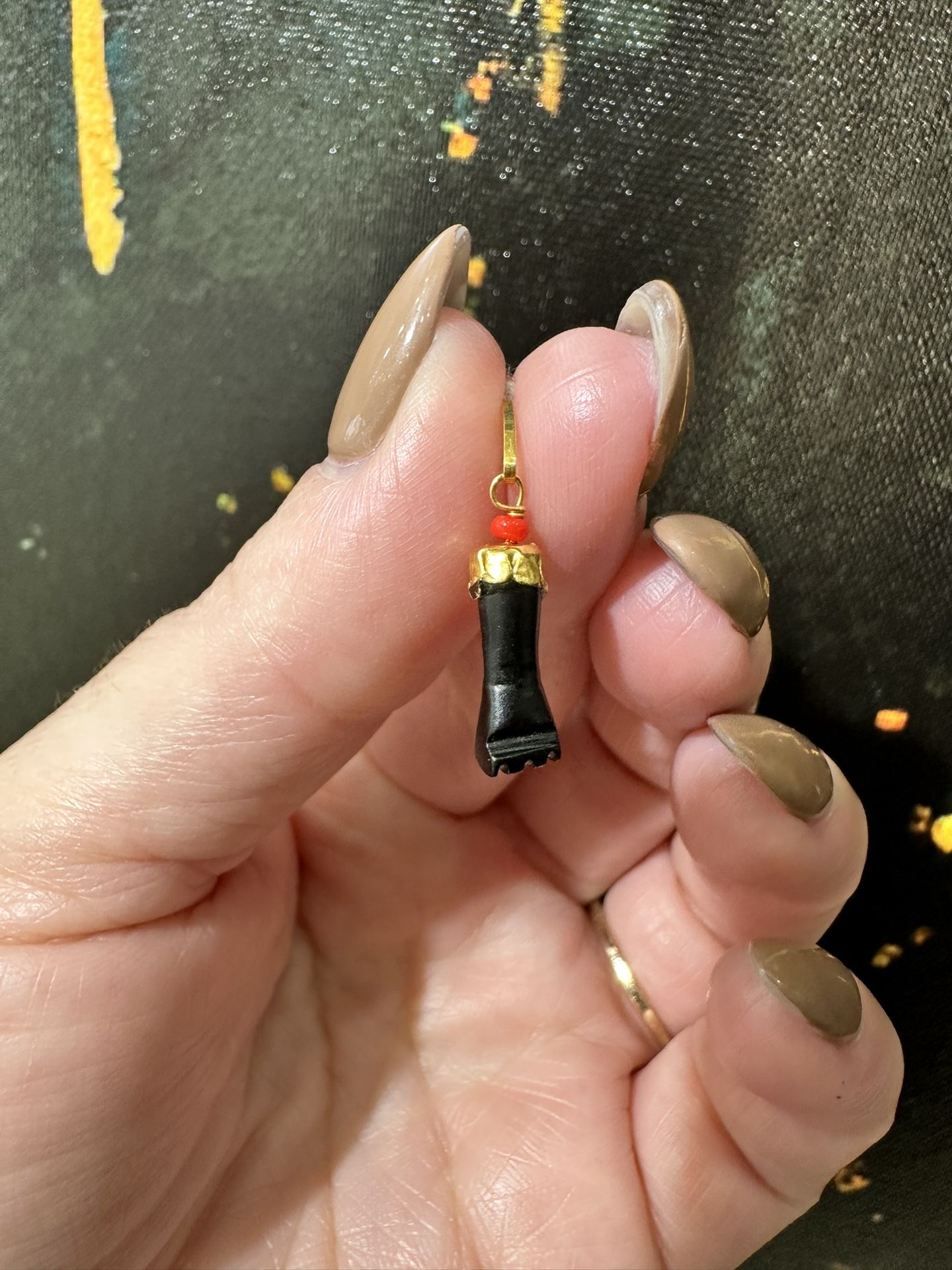 14k AZABACHE MANITO CHARM