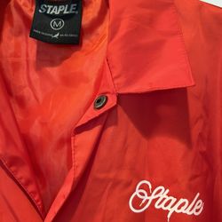 Staple Red Windbreaker Jacket Men’s Size Medium 