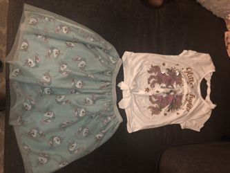Unicorns skirt and shirt