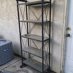 Steel & glass shelving unit