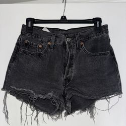 Levi’s Black 501 Denim Shorts