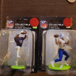collectible figures justin jefferson,josh allen