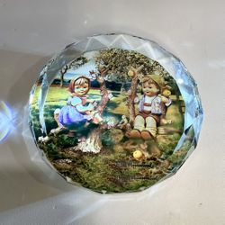 Vintage MJ Hummel Apple 1991 Tree Boy and Girl Plate #MG1788 Danbury, Mint 