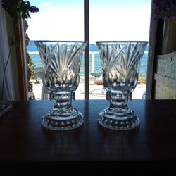Pair Of Vintage Hurricane Candle Holders