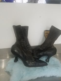 Vintage Edwardian leather boots 1900s