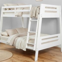 Brand New White Twin Over Full Bunk Bed 