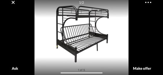 Bunk bed with mattress