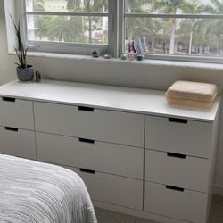 IKEA NORDLI 9-Drawer White Dresser – Excellent Condition