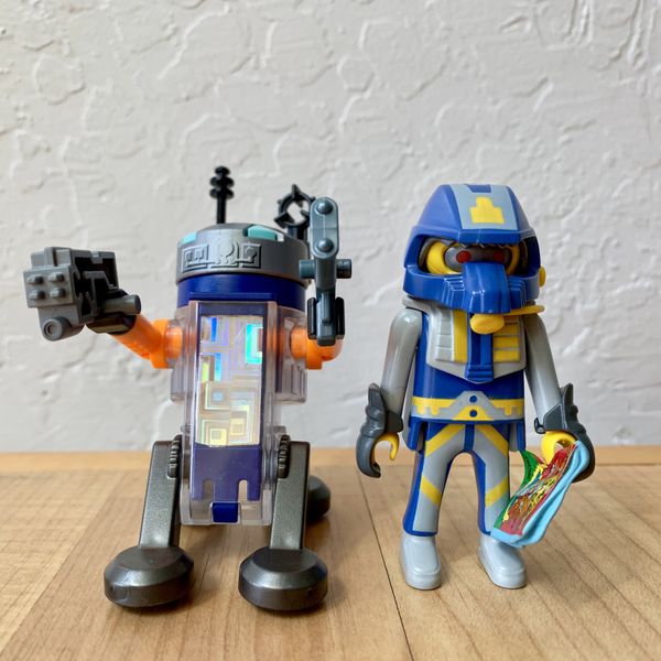 Vintage Playmobil Captain Galaxy 4575 and Space Robot 3081 Collectable Toys for Sale in