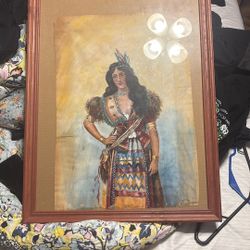 Painting From 1903 Native American Women 
