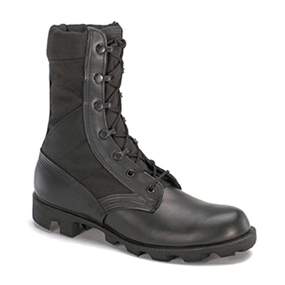 WELLCO Men’s Black Leather Altama 4155 Jungle Military Spec Lace Up Combat Boots