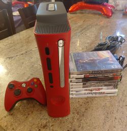 Resident Evil 5 Limited Edition Xbox 360 Red Elite 120GB WITH GAMES BUNDLE