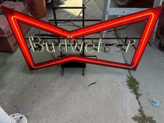 Vintage Neon Budweiser Sign